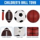 thumbnail image 5 of 1 juego de 3 pelotas inflables de rugby, fútbol y baloncesto con bomba., 5 of 5