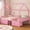 Pink, variant on Toogaho Twin Size House Bed with 6 Storage Drawers & LED String Light & Bedside Caddy,Metal House-Shaped Bed Frame Platform Bed for Bedroom,No Box Spring Needed,Pink
