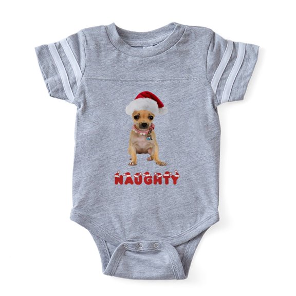 CafePress - Naughty Chihuahua - Cute Infant Baby Football Bodysuit