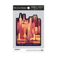 thumbnail image 2 of Die Cut Sticker San Francisco, California, Neon Skyline, Contour Vinyl Sticker 3 to 6 inches, (Waterproof Decal for Cars, Water Bottles, Laptops, Coolers), Large, 2 of 5