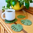thumbnail image 4 of Flmtop Monstera Coasters Plant Ornament 3D Printed Coasters Artificial Plant Built-In Desk Coasters for Office Suitable for Kinds of Cups Home Bar Decor, 4 of 10