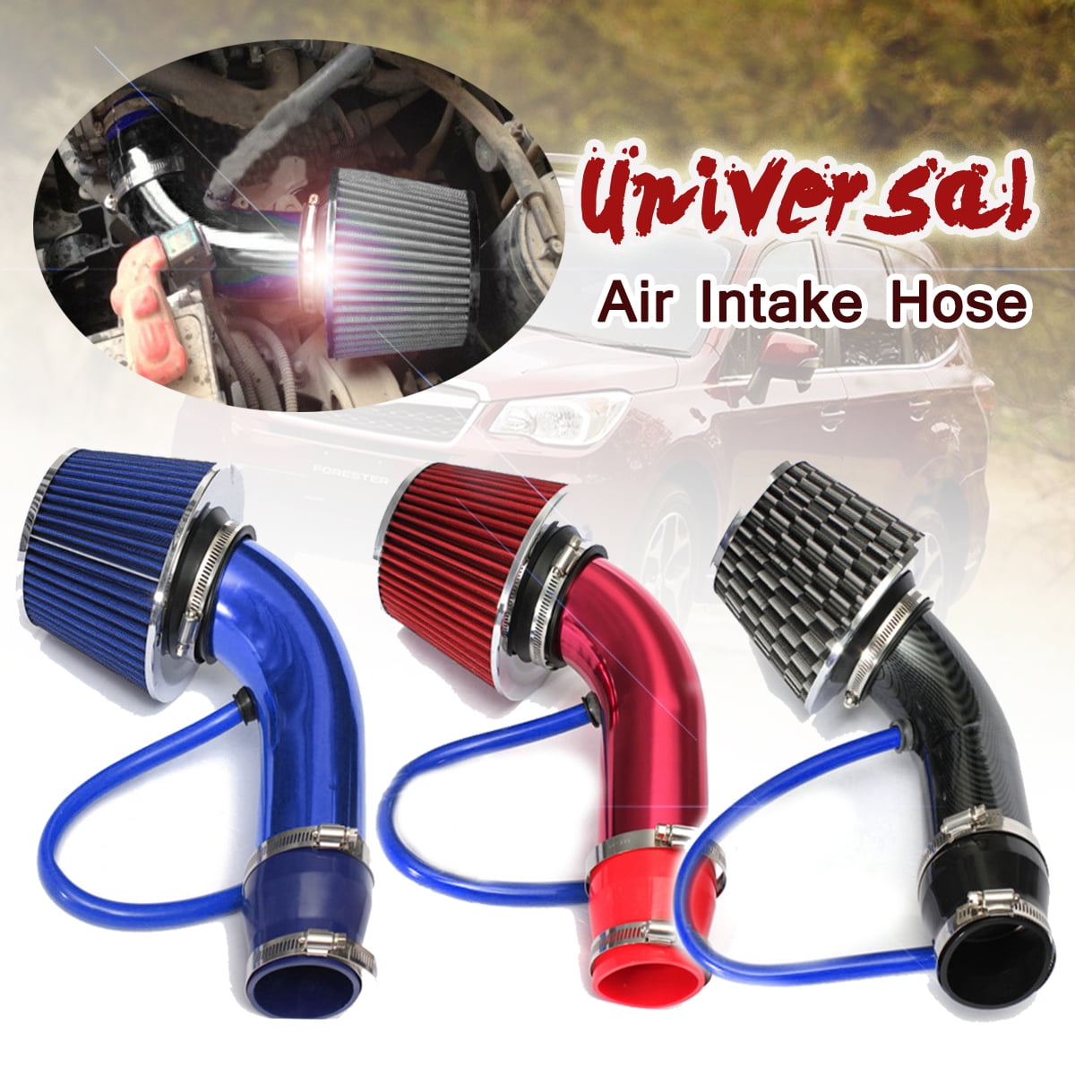 Universal Car Automobile Racing Air Intake Filter Alumimum Pipe Power