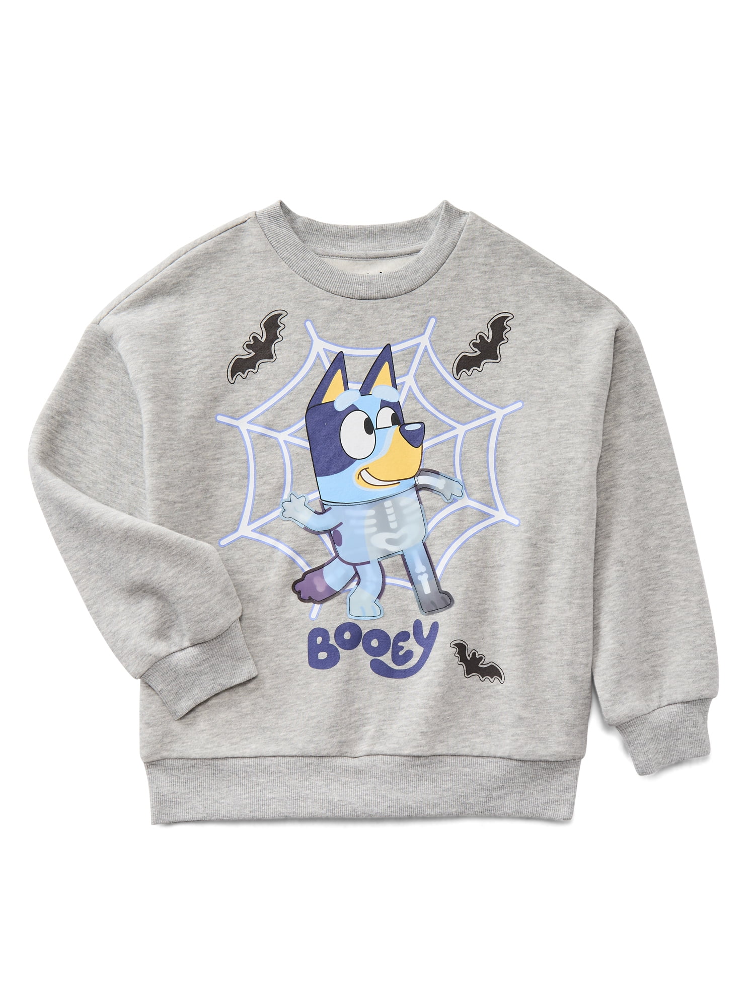 Bluey Boys Long Sleeve Halloween Graphic Crewneck Sweatshirt, Sizes 4-12