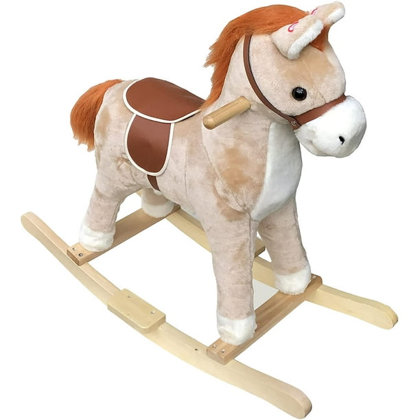 Fengsmart Rocking Horse wooden rocking horse beige 29