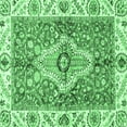 thumbnail image 1 of Ahgly Company Indoor Square Abstract Emerald Green Modern Area Rugs, 5' Square, 1 of 4