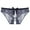 Dark Blue, variant on Crotchless Women's Underwear Plus Size Thong Lace Panties Blue Stretch Panties for Ladies L