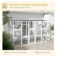 thumbnail image 4 of KWUXIN Large Wooden Catio, Cat Window Box Enclosure with Roof & Play Shelves, Outdoor Cat House, 118"x37.5"x74" for Multiple Cats, White, 4 of 9