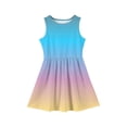 thumbnail image 5 of LTTVQM Girls Dresses Size 9-10 Casual Gradient Sundress Loose Fit Sleeveless Midi Dress Trendy Crewneck Spring Dresses Light Blue 9-10 Years, 5 of 5