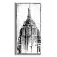 thumbnail image 1 of Epic Art 'Inverted Empire State Blueprint' by Ethan Harper, Acrylic Glass Wall Art, 12"x24", 1 of 8