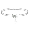 thumbnail image 1 of Boho doble tobilleras para las mujeres de pie colgante de cadenas de playa encanto pulsera tobilleras, 1 of 7