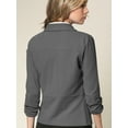 thumbnail image 4 of Made by Johnny Women's 3/4 Sleeve Blazer Open Front Cardigan Jacket Work Office Blazer L CHARCOAL, 4 of 6