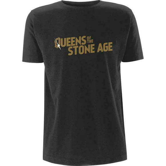 Queens Of The Stone Age Unisex T-Shirt Metallic Text Logo