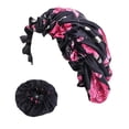 thumbnail image 1 of Large Lace Tinting Double Layer Nightcap Ladies Beauty Salon Hat Makeup Cap Shower Cap, 1 of 5