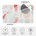 thumbnail image 4 of Red Orange Coastal Doormat Outdoor Entrance 18"x30", Nautical Summer Beach Coral Sea Turtle Absorb Moisture Dirt Door Mats, Non-Slip Rubber Backing Floor Mats Indoor, Low-Profile Front Door Rugs, 4 of 9
