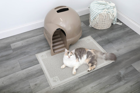 Petmate Booda Dome Clean Step Plastic Enclosed Cat Litter Box, 95% Recycled, Titanium - image 5 of 11