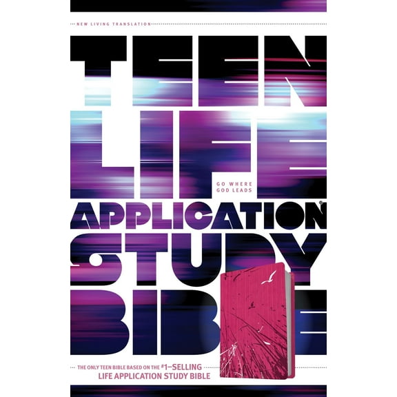 NLT Teen Life Application Study Bible-Pink Fields LeatherLike