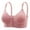 Pink, variant on Bigersell Daisy Bras Women Front Snap Closure Push-up Bra No Underwire Comfortable Soft V-Neck Full-Coverage Wireless Bras Female Padded Bralette Wire-Free Bra Style-R7, Black 3XL