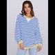 thumbnail image 5 of Sudaderas A Rayas para Mujer, Camisetas de Larga con Cuello Redondo de Gran Tamaño, Jersey Y2K, Ropa de Moda de Otoño Azul XL, 5 of 8