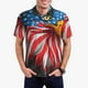 thumbnail image 1 of Fotbe Eagle Head With American Flag Camiseta Polo de Golf para Hombre con Estampado – Camisa Deportiva Transpirable con Cuello Abotonado-Large, 1 of 6