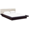 thumbnail image 3 of Modway Freja Queen Fabric Platform Bed in Cappuccino Beige, 3 of 7