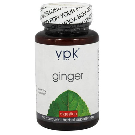Ginger | 60 Vegetarian Capsules - 600 mg ea. | Holistic Digestive Aid | Natural Relief for Gas & Menstrual Cramps | Supports Respiratory Health | Calms Upset