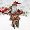 thumbnail image 4 of 12inch Xmas Santa Figurines Plush Doll, Attractive Durable Desktop Ornament, 4 of 9