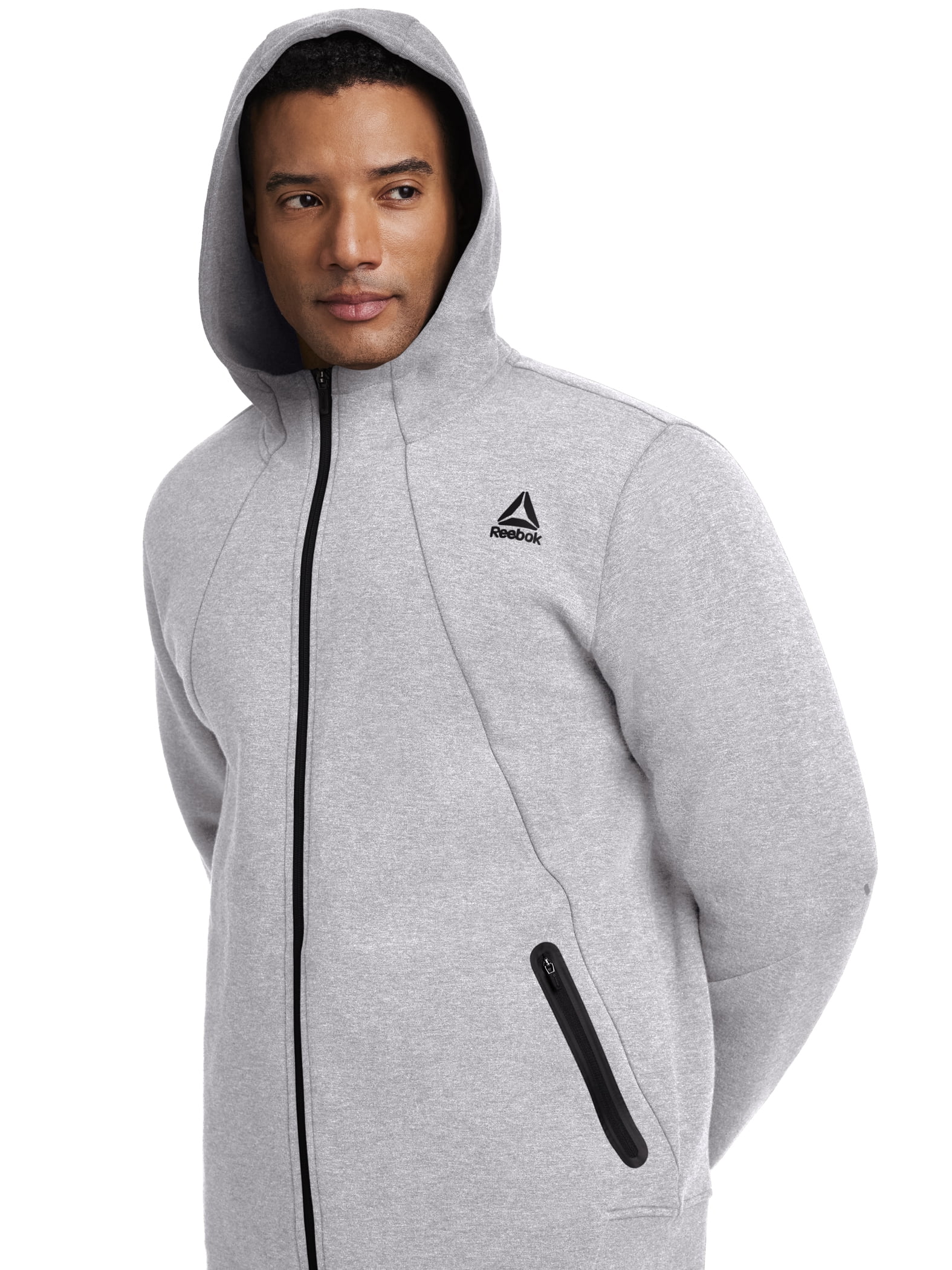 Reebok Mens and Big Mens Momentum Full Zip Hoodie, Sizes XS-5XL