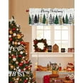 thumbnail image 3 of Christmas Valance for Windows Merry Christmas Tree Curtains Valances Rod Pocket Valance Window Treatments Golden Snowflake Xmas Holiday Short Curtains for Kitchen Living Room Bedroom 1 Panel 54x18, 3 of 6