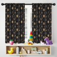 thumbnail image 5 of Blackout Kids Curtains,Black Gold Sun Moon Planet Star Pattern Childrens Insulated Curtains Set Of 2,Bedroom Essentials,Toddler Room Decor 42x54in(106x137cm), 5 of 5