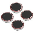 thumbnail image 3 of Hub , Car Wheel Centre  Dustproof Scratch Prevention Waterproof Easy Installation 4PCS Perfect Fitting  For Automobiles Black+Red, 3 of 8