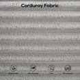 thumbnail image 2 of Convertible Sofa Bed,Compression Sofa,Corduroy Fabric Loveseat Sofa Floor Sofa Bed for Small Spaces, Apartments,No Assembly,LIGHT GREY, 2 of 7