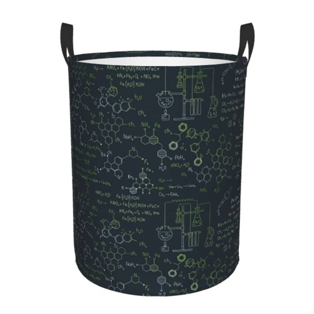 Fotbe Chemistry Formulas 2 Cesto de Ropa con Asas, Cesto Impermeable de Gran Capacidad, Bolsa de Lavado para Dormitorio, Cesto de Ropa con Ruedas y Asas-Medium