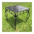 thumbnail image 1 of International Caravan Mandalay Iron Patio Side Table in Antique Black, 1 of 1