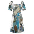 thumbnail image 6 of Gabbro from Huntly Scotland rock thin section microscope photo - Scottish geology gift Sleeveless Dress, 6 of 7