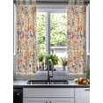 thumbnail image 2 of Boho Beige Flowers Sheer Curtains 39 Inch Length 2 Panels Set for Living Room/Bedroom, Spring Abstract Watercolor Floral Leaf Kitchen Curtains Grommet Curtains Window Treatments 27.5"x39"x2, 2 of 7