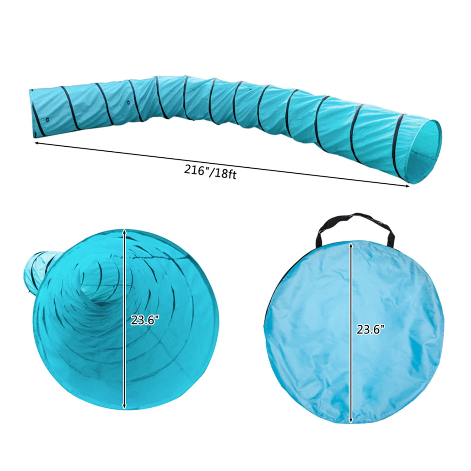 Pefilos 18' Cat Tunnel for Adult Cats Agility Training Tunnel Pet Dog Play Cat Tunnel for Large Cats Outdoor Obedience Exercise Equipment Cat Tunnel for Outside, Blue Pefilos 18' Cat Tunnel for Adult Cats Agility Training Tunnel Pet Dog Play Cat Tunnel for Large Cats Outdoor Obedience Exercise Equipment Cat Tunnel for Outside, Blue