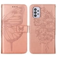 thumbnail image 5 of Dteck Samsung A32 Case 5G, Butterfly Patterned Wallet Case, Magnetic Hand Strap Credit Card Holder Slots Synthetic Leather Kickstand Protective Cover For Samsung Galaxy A32 5G, Rosegold, 5 of 11