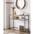 thumbnail image 2 of VASAGLE Mesa de Consola, Mesa de Entrada, Marco de Metal, Tablero de Vidrio Templado, para Salón, Entrada, Pasillo, Negro y Transparente, 2 of 5