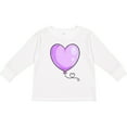 thumbnail image 3 of Inktastic Purple Balloon Heart Boys or Girls Long Sleeve Toddler T-Shirt, 3 of 5