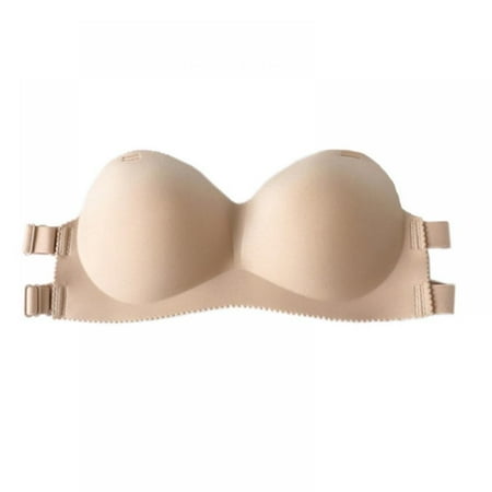 

Beautiful Back Without Steel Ring Comfortable And Anti-Glare TOPWONER Invisible Strapless Gather Bra Tube Top