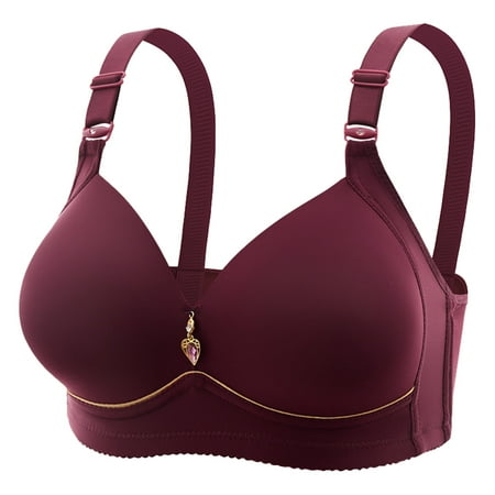 

CLZOUD Womens Comfort Bra Large Size Size Seamless Comfortable Breathable and Push Up Underwear Thin Cup Smooth Face Bra 42