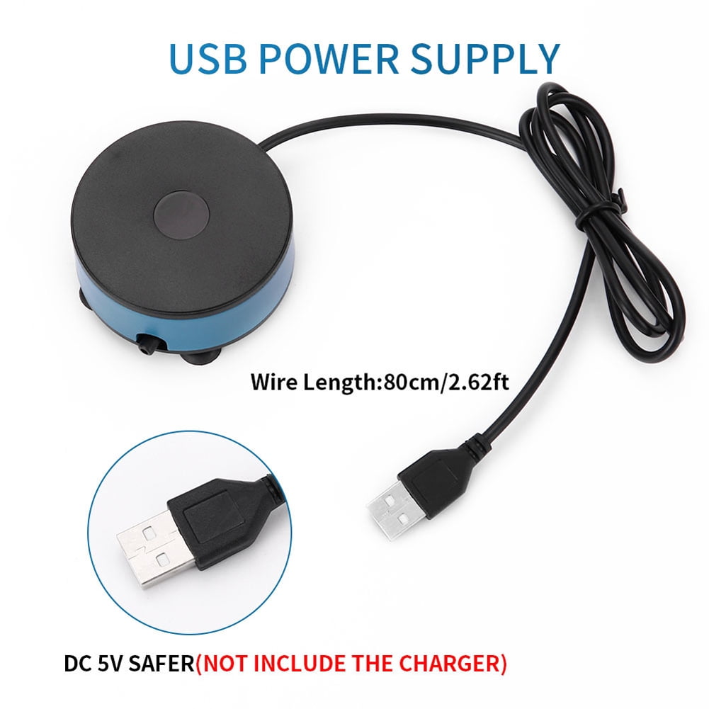 Aquarium Air Pump Small Fish Tank Oxygenator Dc 5v Usb Power Supply Portable Small Oxygen Pump Air Compressor