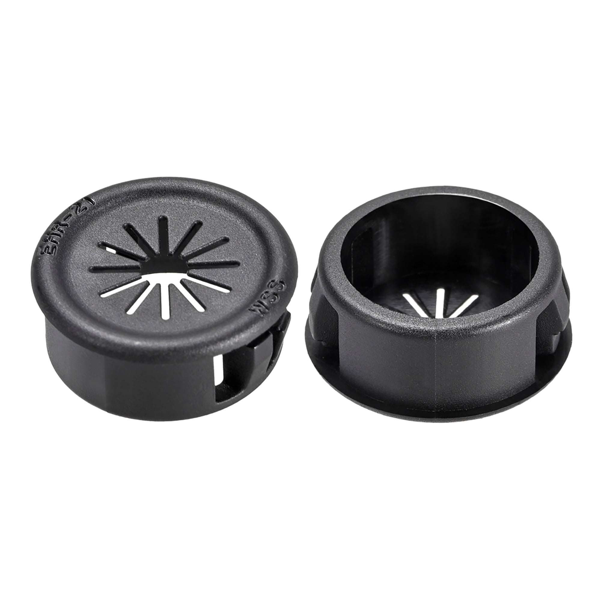 21mm Mounted Dia Cable Hose Snap Bushing Grommet Protector Black 50 pcs