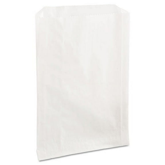 Grease-Resistant Single-Serve Bags, 6.5" x 1" x 8", White, 2,000/Carton | Bundle of 2