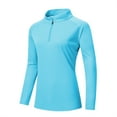 thumbnail image 5 of QPNGRP Women's Long Sleeve Shirts UPF 50+ Sun Protection SPF Quick Dry Lightweight T-Shirt Swim Hiking Runing Fishing Tops Skyblue XXL, 5 of 7