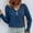 Navy, variant on Womens Dressy Casual Tops Long Sleeve Work Shirts V Neck Solid Color Business Blouses Top