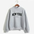 thumbnail image 4 of Women's Graphic Crewneck Sweatshirts Casual Loose Long Sleeve Pullover Tops Y2K New York Letter Print Hoodies, 4 of 4