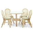 thumbnail image 5 of Set of 2 Denver Dining Wicker Side Chairs with Cream Cushions Handmade Rattan, Natural, 5 of 10