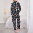 thumbnail image 6 of Goofa Colorful Tropical Leaves Printed Women’s 2 Piece Pajama Set Super,Pajamas Women's Long Sleeve Sleepwear Soft Button Down Loungewear Pjs Lounge Set Nightwear-Medium, 6 of 9