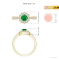 thumbnail image 5 of Angara Natural 0.45 Ct. Emerald with Diamond Halo Ring in 14K Yellow Gold for Women (Ring Size: 12), 5 of 10